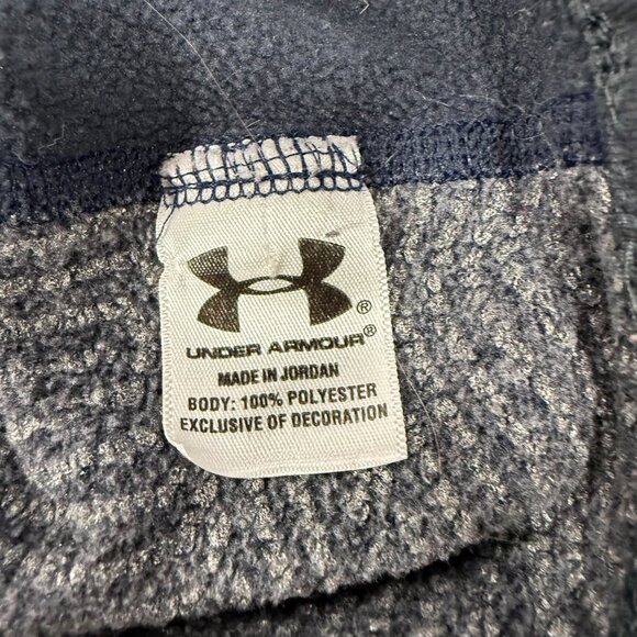 Gorpcore Under Armour Gray Polyester Quarter Zip Pullover Size MD Medium - Picture 10 of 12